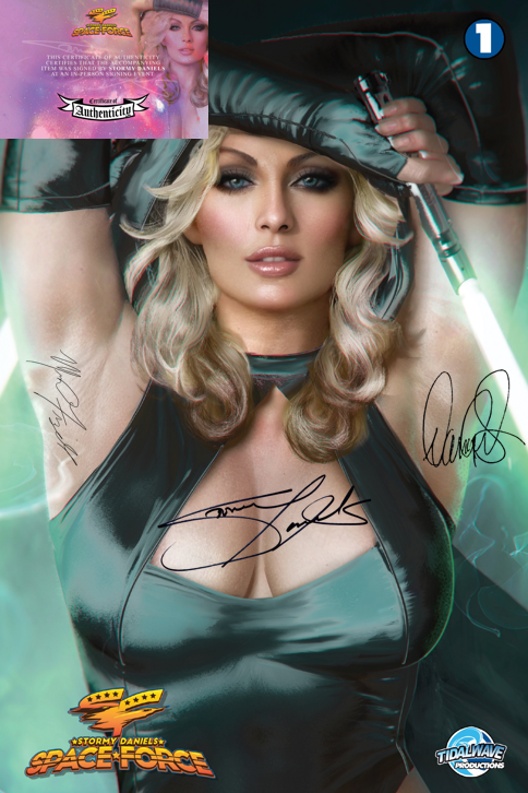 STORMY DANIELS: SPACE FORCE #1 - SHIKARII - CLOSE-UP NICE BLACK- LTD 200