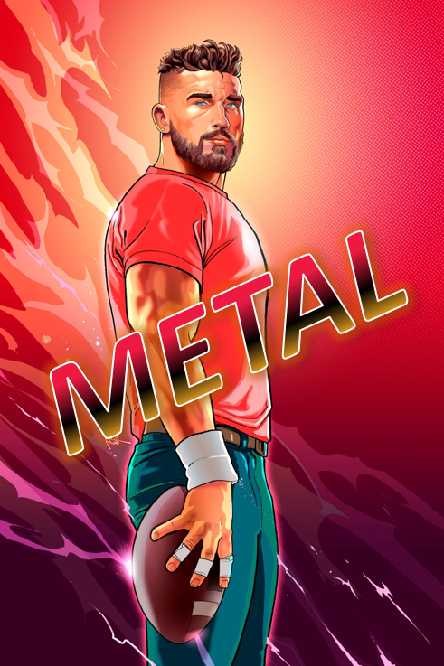 FAME: TRAVIS KELCE - ART ONLY METAL - LIMITED TO 25