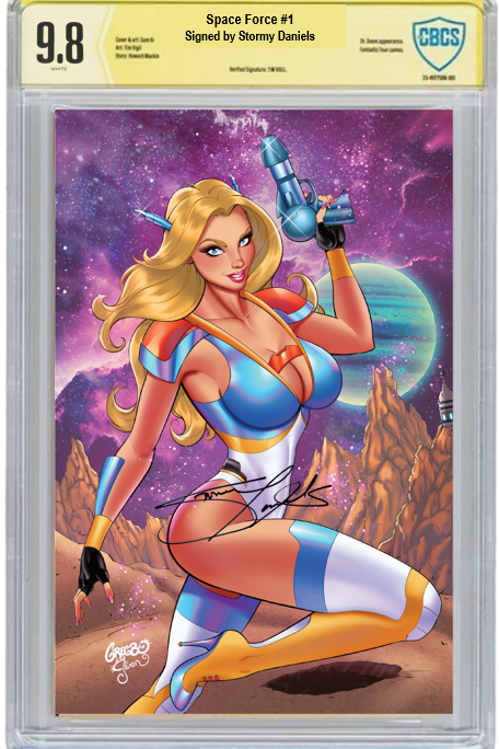 STORMY DANIELS: SPACE FORCE #1 - GREGBO VIRGIN - NICE - LTD 400