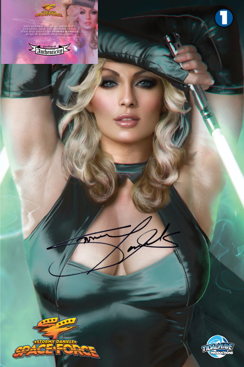 STORMY DANIELS: SPACE FORCE #1 - SHIKARII - CLOSE-UP NICE BLACK- LTD 200